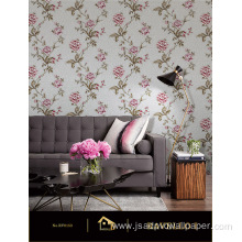 Flower pattern PVC wallpaper